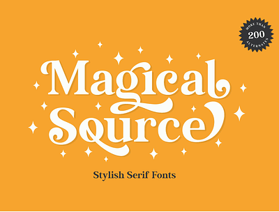 Magical Source / Stylish font advertising
