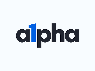 Alpha alpha branding logo logotype mark number one