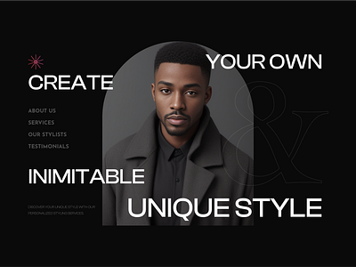 Elegant Web Design(UX+UI) for LookLab Styling Service black clean concept dark design fashion fashion design figma glamour landing page lookbook minimal product design style ui ui design ux web webdesign website