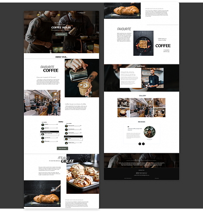 Coffee House. Landing page cafe coffee coffee house design landing main screen menu ui ux website