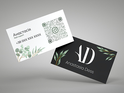 Business card for nail master brand branding business card design graphic design logo logo design nail