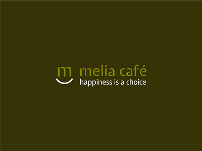 Melia Cafe logo design brand branding cafe coffee corporate identity design graphic design logo logo design visual identity