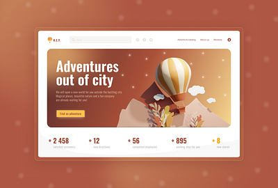 Find an adventure 3d adventure colors concept design illustration landing ui ux webdesign website