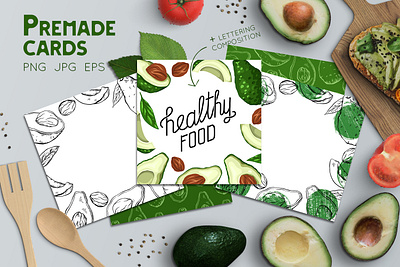 Avocado Patterns And Cliparts avocado card cartoon clip art design fabric floral fruits graphic design illustration nature pattern wallpaper
