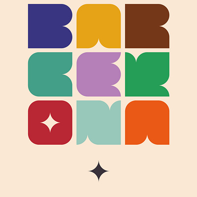 Barcelona barcelona bcn branding design graphic design spain type typo typography vector art
