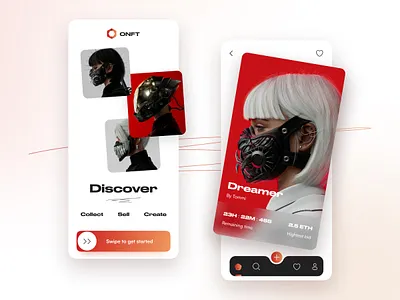 NFT app concept app design blockchain crypto crypto art cryptocurrency mobile mobile app mobile app design mobile design mobile ui nft nft app nft design nft marketplace nft mobile nft mobile app nftart nfts