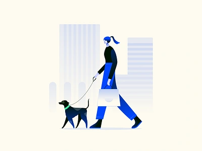 Walking dog app art branding design dog flat graphic design graphic illustration illustration logo texture ui ux vector