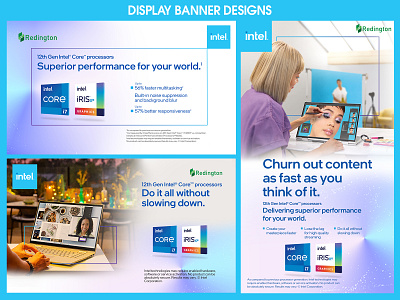 Display Banner Design - intel banner design banner display branding design display banner design dubai design intel redington uae design udarts udarts dubai ui