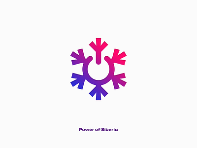 Power Of Siberia branding logo power snow snowflake