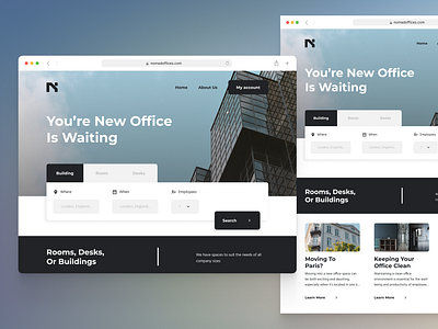 Office Leasing Website Concept🏢 clean daily ui figma gradient modern office search simple ui ui daily website
