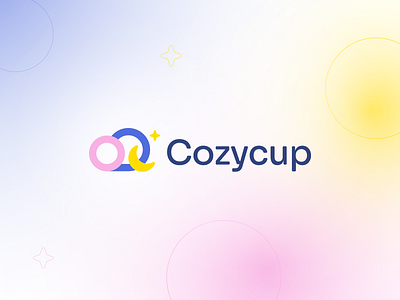 Cozycup abstract app baby branding care clever clouds cute day family gradient logo love moon mother night sky sleep star web