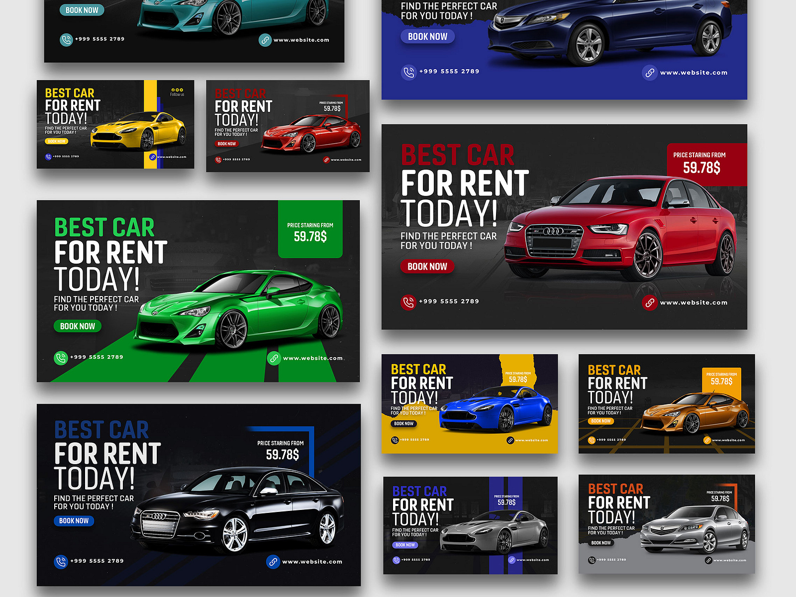 Car rental social media banner Design by Rahat Hossain on Dribbble