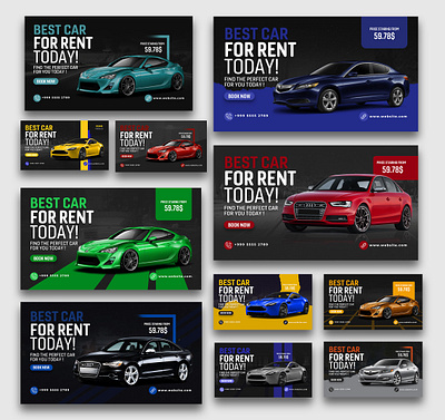 Car rental social media banner Design car promotion