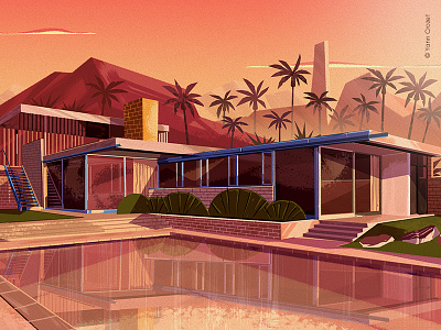 Kaufmann Desert House | Illustration & AD