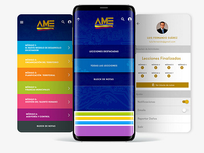 Mobile application design for 'A.M.E' advertising app branding design figma graphic design illustrator logo marketing materialdesign mobile mockup multimediadesign photoshop sketch ui userexperiencie ux