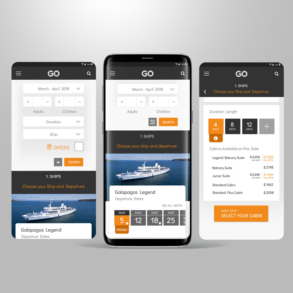 Go Galapagos Mobile Quotation System advertising app app design corporate design figma graphic design illustrator interface marketing mobile mockup multimedia photoshop sketch ui user experiencie ux