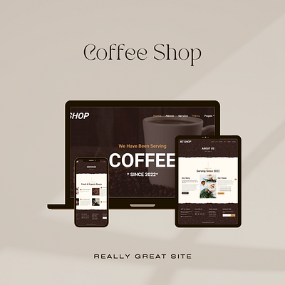 Coffee shop Mockup through Canva canva css design html mockup ux design web developer