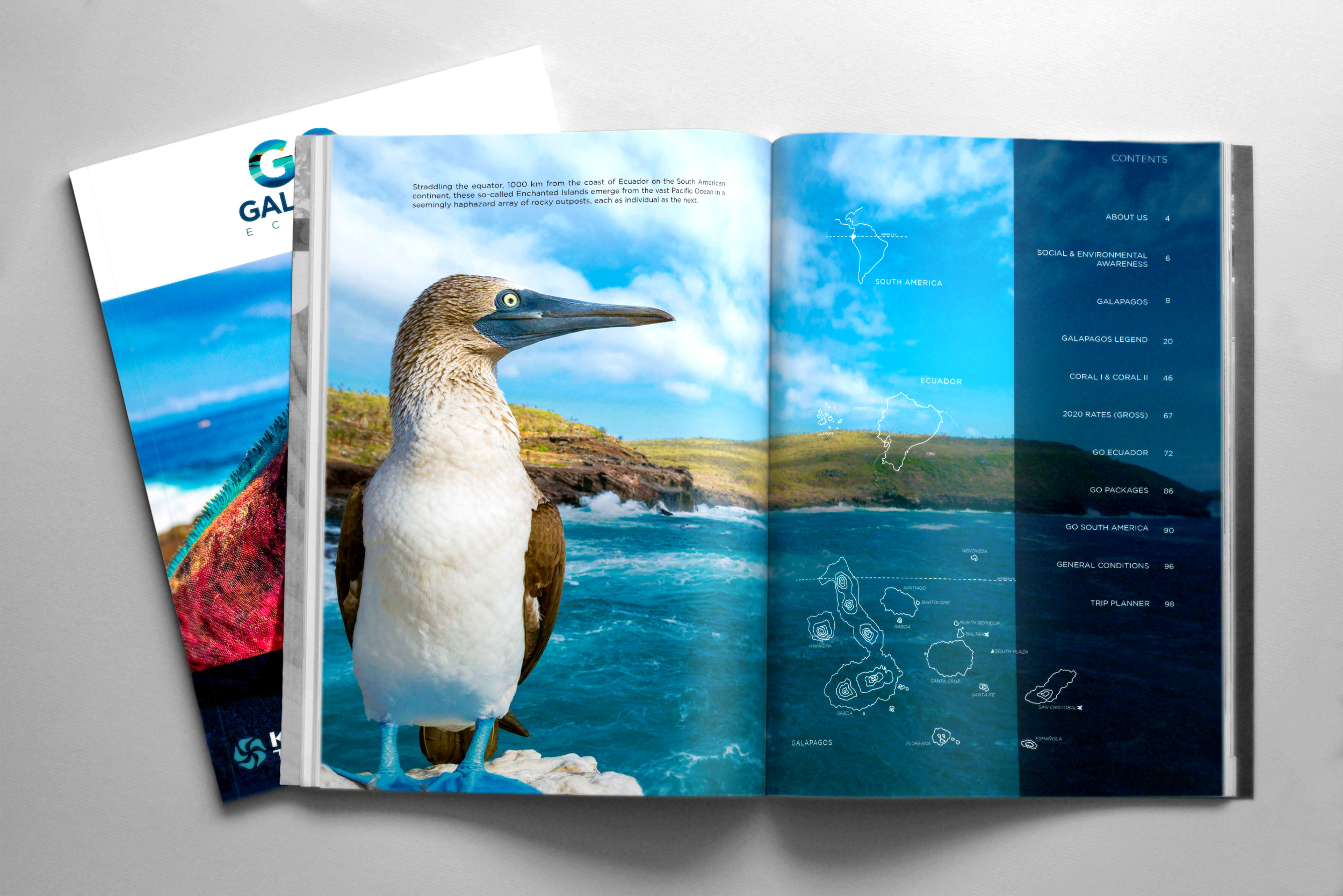 Example of Informative brochure designed for the company Go Galapagos