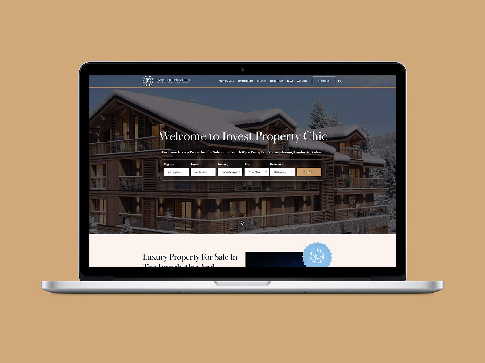 Invest Property Chic Real Estate site by London  Design Agency