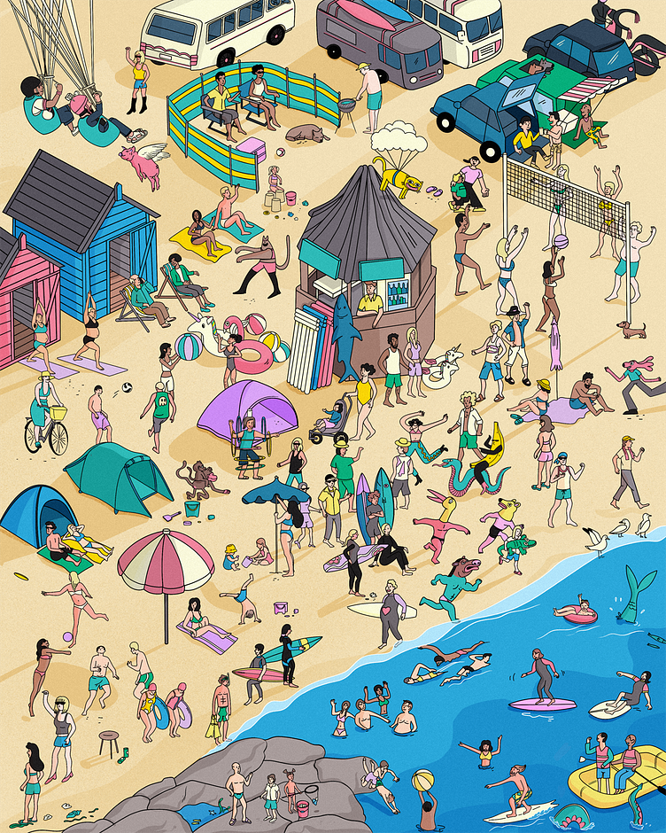 Where is? Interactive Illustration by Clara Panainte on Dribbble