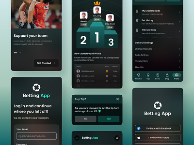 Sports Betting App bet betting branding cricket events figma football graphic design sports ui ux