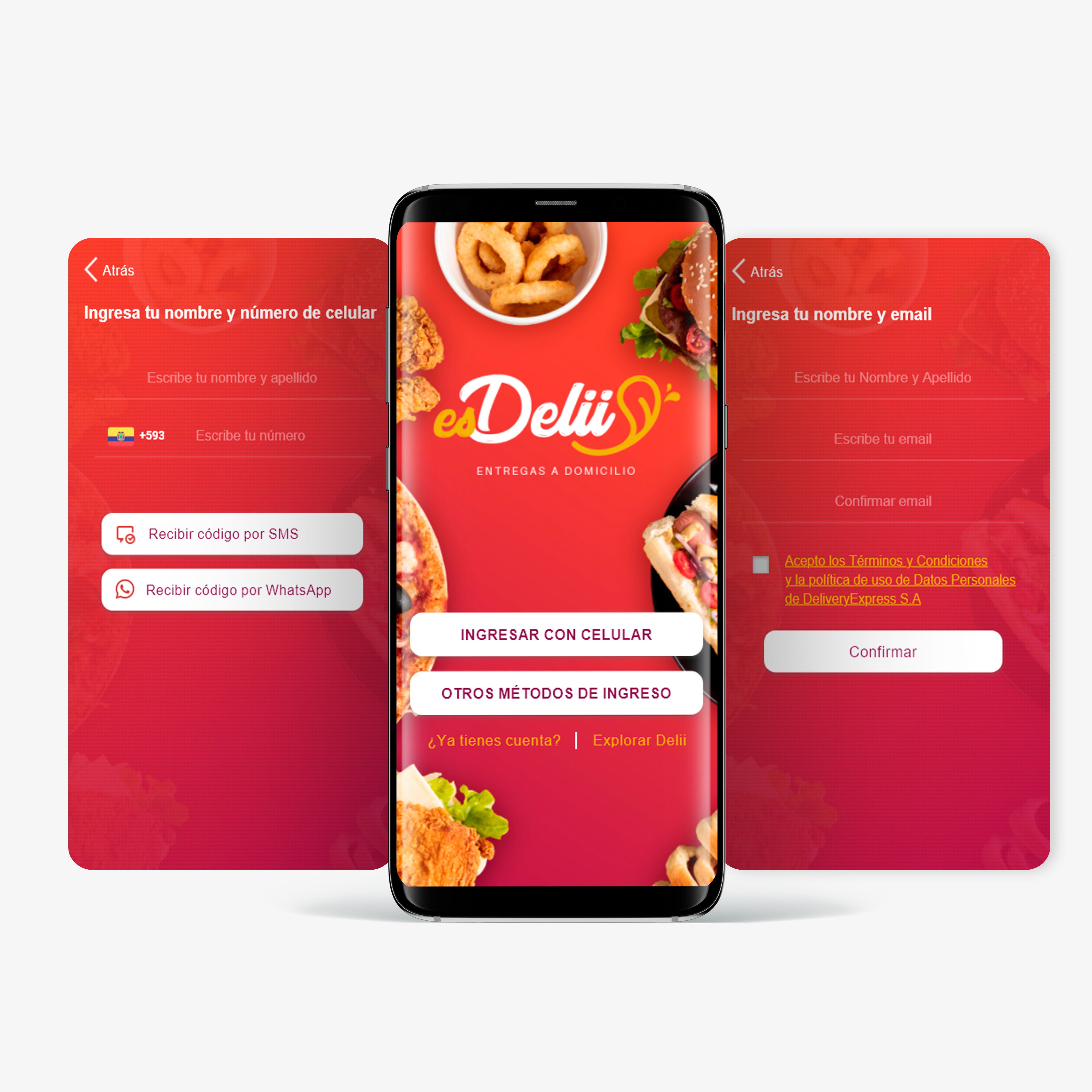 Logo and mobile application design for home delivery 'esDelii' advertising app branding design figma graphic design illustrator logo marketing mobile mockup motion graphics photoshop prototipyng sketch ui user experiencie ux