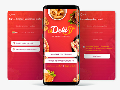 Logo and mobile application design for home delivery 'esDelii' advertising app branding design figma graphic design illustrator logo marketing mobile mockup motion graphics photoshop prototipyng sketch ui user experiencie ux