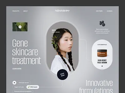 Novaskin Website design interface product service startup ui ux web website