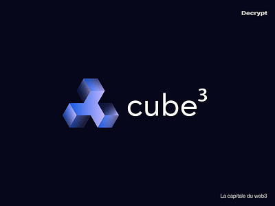 cube3 - Logo #2 bitcoin blue crypto cryptocurrencies cryptocurrency cube design illustration logo purple square ui