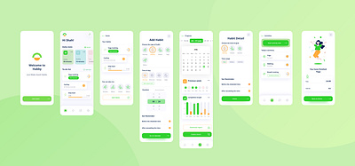 Habit Mobile Design application design daily ui dailyui design figma graphic design logo mobile app typography ui uidesign ux