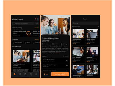 Courses | Mobile App courses app courses app design educatoinal app lms app mobile app design new design ui design ux design