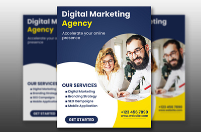 Digital Marketing Agency Flyer branding flyer design graphic design