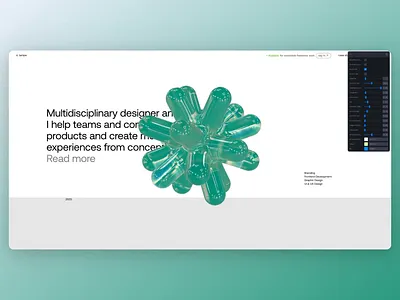 Portfolio Sneak Peak 3d brand design portfolio ui webdesign webgl