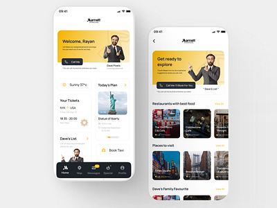 Concierge service app for a trip concierge figma itinerary minimal mobile modern service trip ui