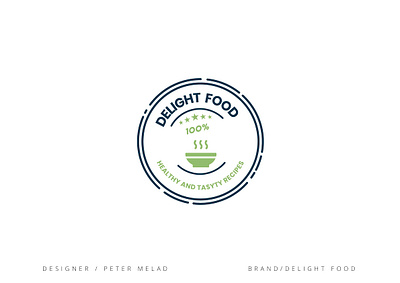 DELIGHT FOOD BRAND LOGO branding design graphic design illustration logo logo design logodesign vector