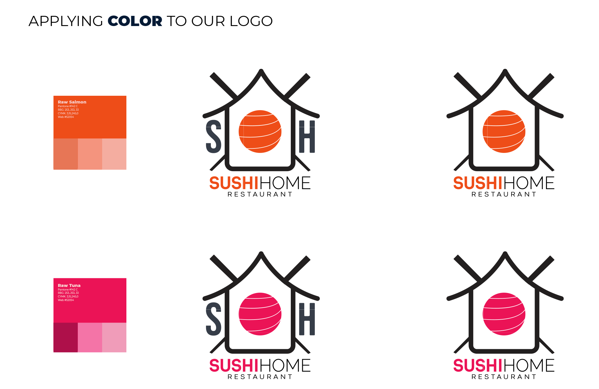 SUSHIHOME restaurant brand creation adobe illustrator brand creation brand identity branding graphic design illustration logo logo creation logo design visual identity