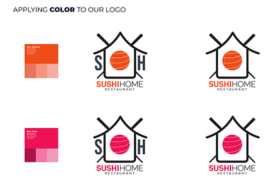 SUSHIHOME restaurant brand creation adobe illustrator brand creation brand identity branding graphic design illustration logo logo creation logo design visual identity
