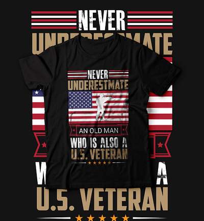 USA veteran t-shirt design american t shirt branding custom t shirt design design graphic design illustration t shirt t shirt design usa tshirt design vector veteran t shirt