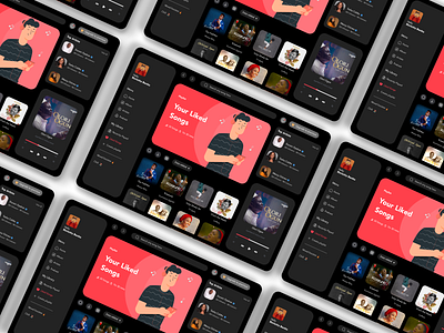 Music Dashboard 3d animation dashboard motion graphics ui