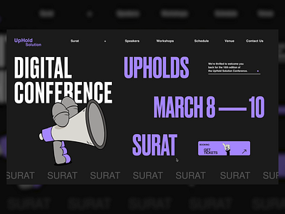 Online Conference : Website Design animation appdesign business conference design designer digital digital conference digital reach figma illustration learn online online conference webdesign website