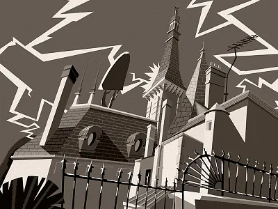 Series of Black & White Cartoon Background #3 2danimation illustration mgcollective motion design motiondesignschool motionlovers