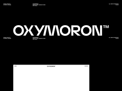 Oxymoron™ Case Study agency animation brand identity branding case study design interaction minimal motion graphics showcase studio typography ui ux webdesign website