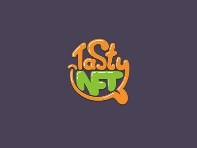 Tasty NFT design lettering logo nft orange smile