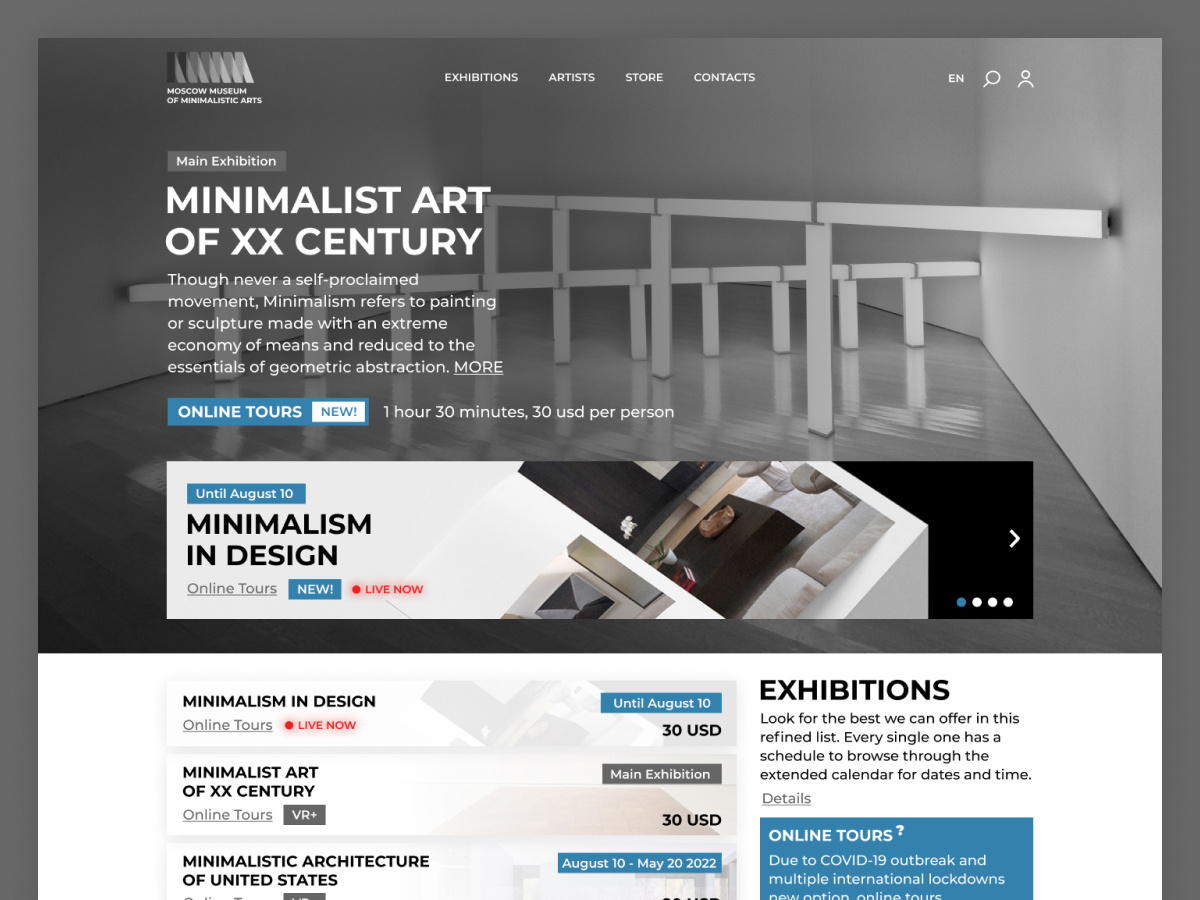 Museum Website branding design graphic design ui ux