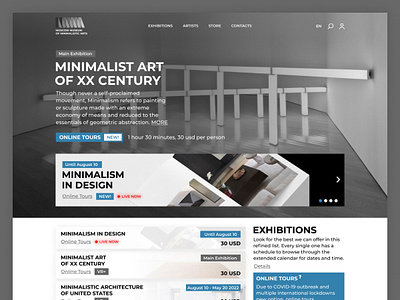 Museum Website branding design graphic design ui ux