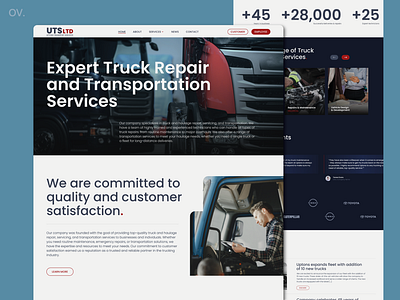 Redesign project for Uptons Transport Company adaptive design development figma graphic design services transport ui uptons use ux web webdesign webflow