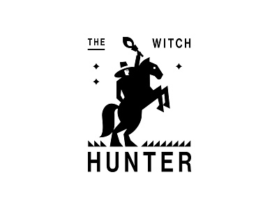 The Witch Hunter brand branding design fantasy graphic design illustration logo logodesign logotype medieval ui vector witch