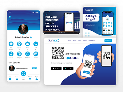 UNIQR all in one app app app ui branding design document figma graphic design illustration landing page logo mobile app multipurpose qr qr code ui ux vector website