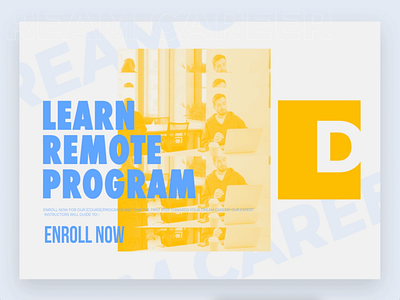 Learn Remotely Social Post animated post banner ads branding career course design digital post graphic design job learn learning motion graphics poster design program social design social media typography