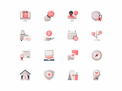 Career Page Icons benefits healthcare icons vector wellness